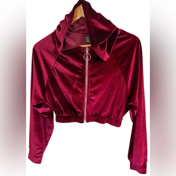 Casual Jackets For Women Spring Crop Bomber Velvet Zip-Up Hoodie S - Picture 1 of 3